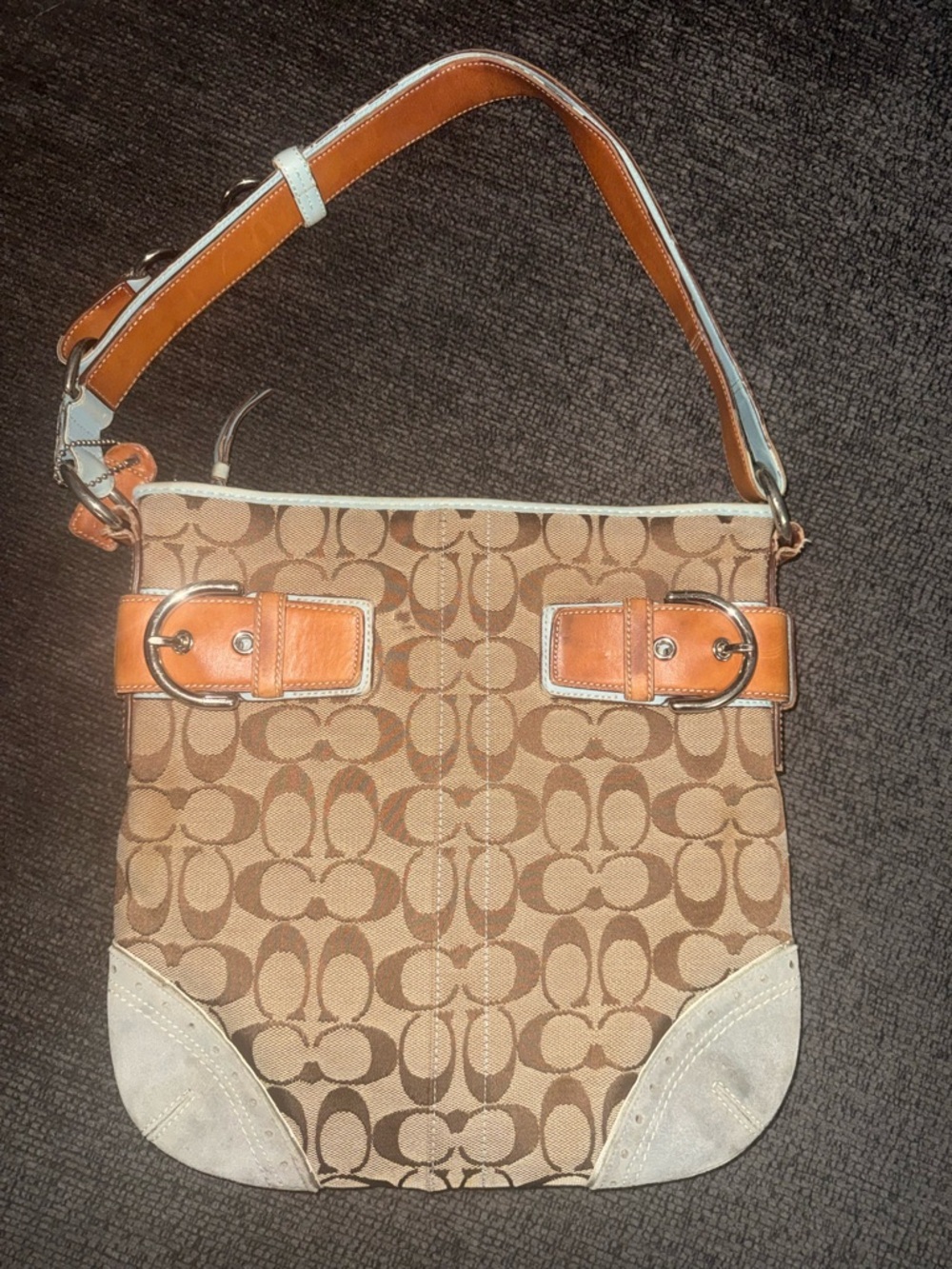 Coach Soho Signature Shoulder Bag Y2K 2006 Buckle Can… - Gem